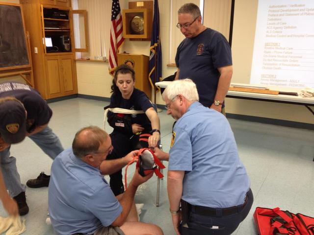 EMS Immobilization drill At Station 1. June 2013